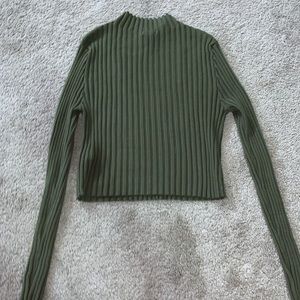 Olive green turtle neck